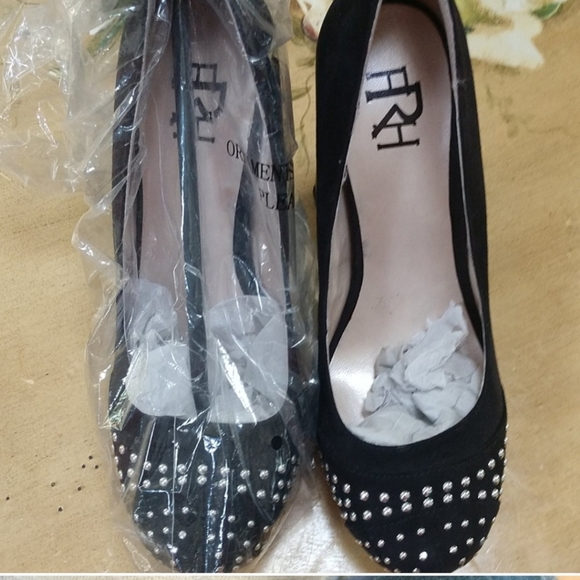 FRH Woman's high heels Suede and Studded , square heels are the easiest to walk - Picture 2 of 10